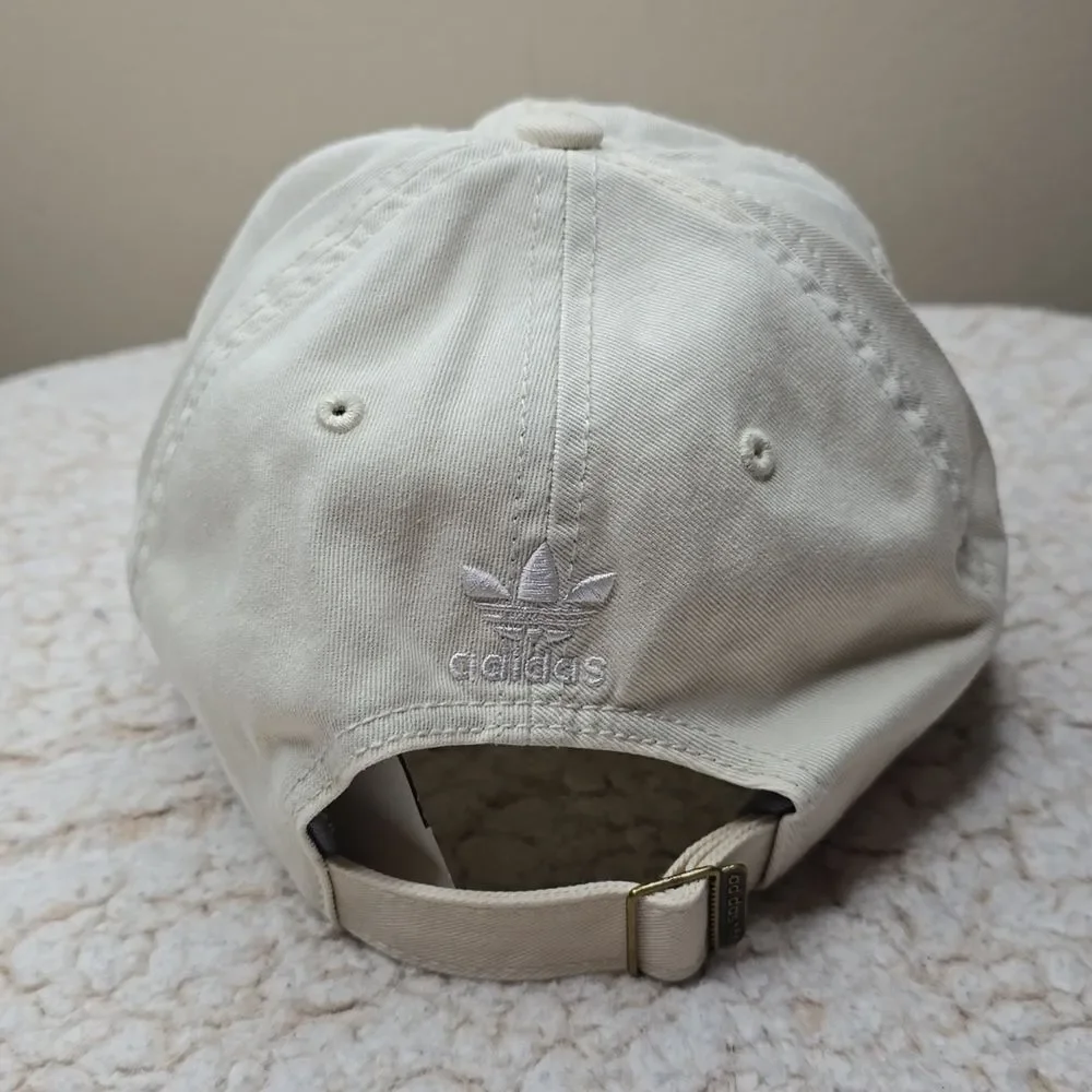 NWT Adidas Relaxed Strap-Back Hat White / Cream OS